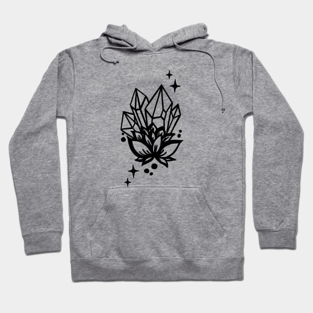 Crystal Flower Art T-Shirt Hoodie by OgogoPrintStudio